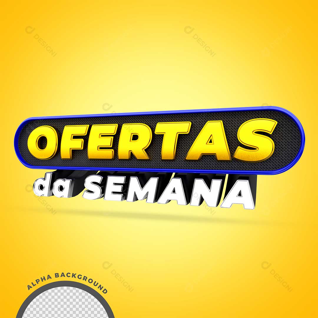 Oferta da Semana Selo 3D PNG Transparente Sem Fundo