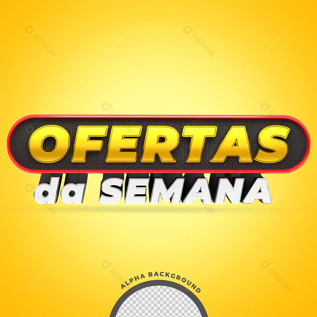 Oferta da Semana Selo 3D PNG Transparente Sem Fundo