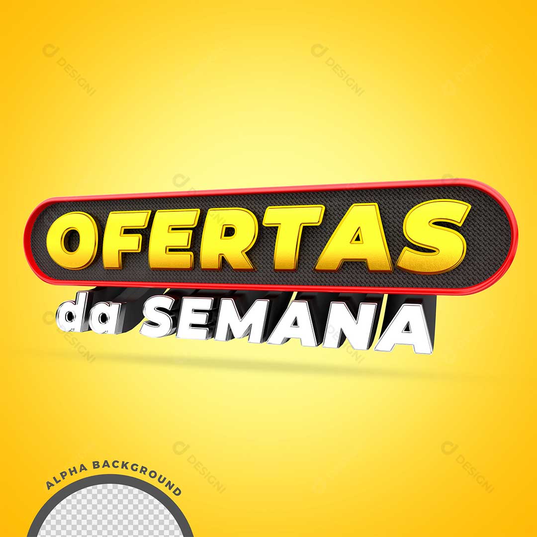Oferta da Semana Selo 3D PNG Transparente Sem Fundo
