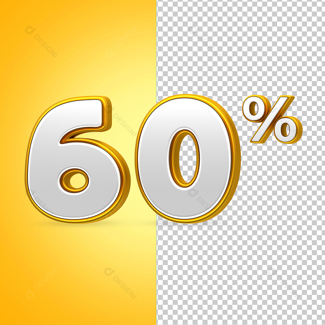 Texto 3D 70% Lojas Supermercados PNG Transparente Sem Fundo