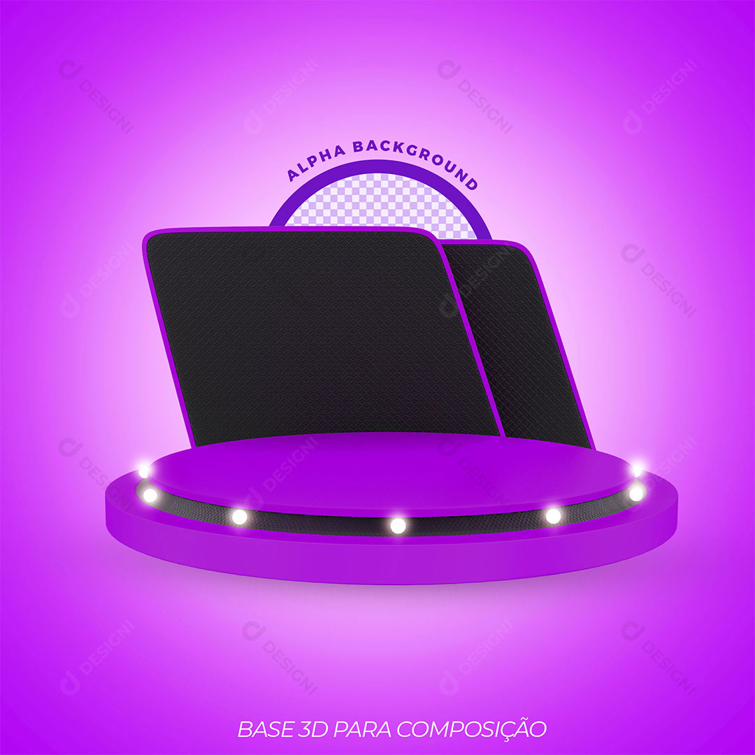 Base 3D Elemento Para Composição PNG Transparente Sem Fundo