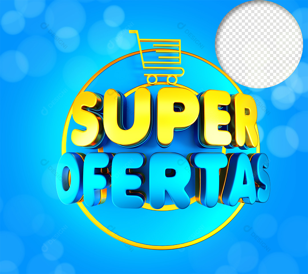 Super Ofertas Selo 3D PNG Transparente Sem Fundo