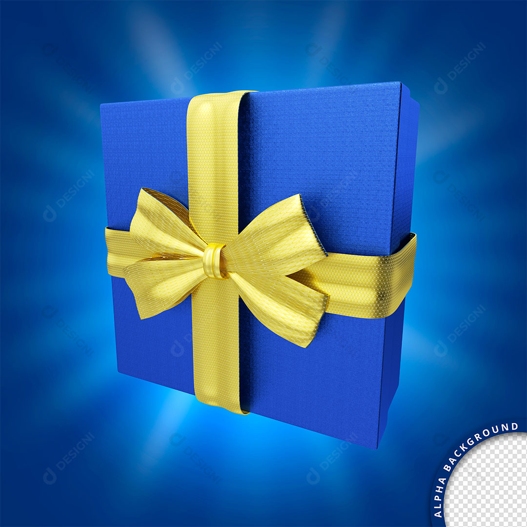 Ilustração 3D Presente Com Laço PNG Transparente