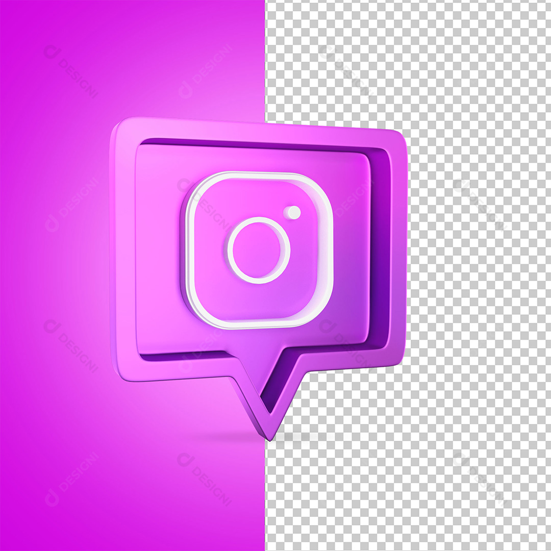 Ícone 3D Instagram PNG Transparente Sem Fundo