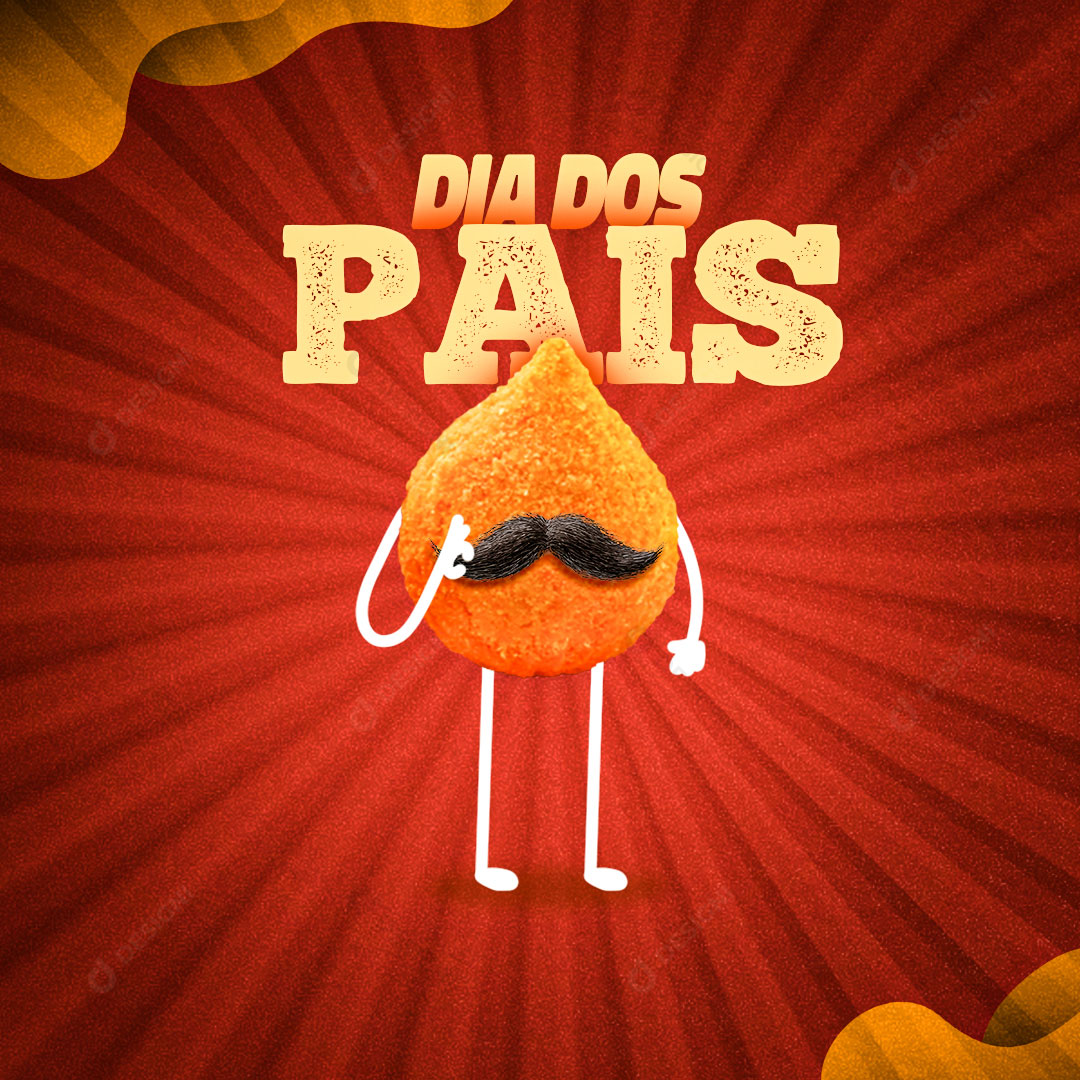 Lanchonete Coxinha Dia dos Pais Social Media PSD Editável