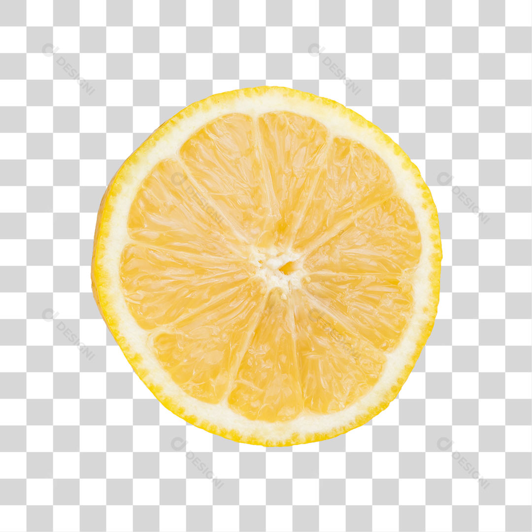 Limão Siciliano Cortado ao Meio PNG Sem Fundo