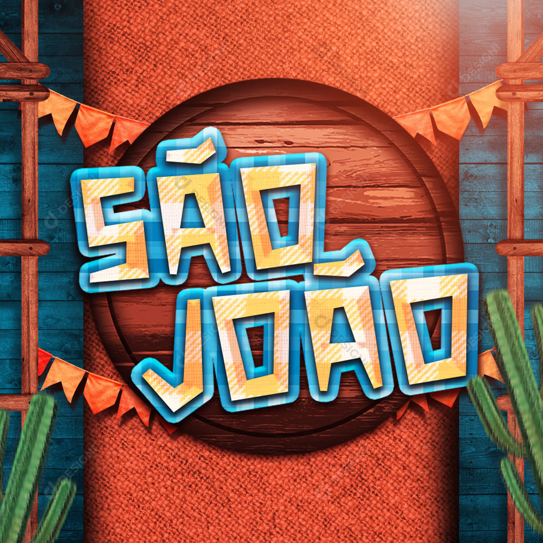 São João Selo 3D Para Composição PSD