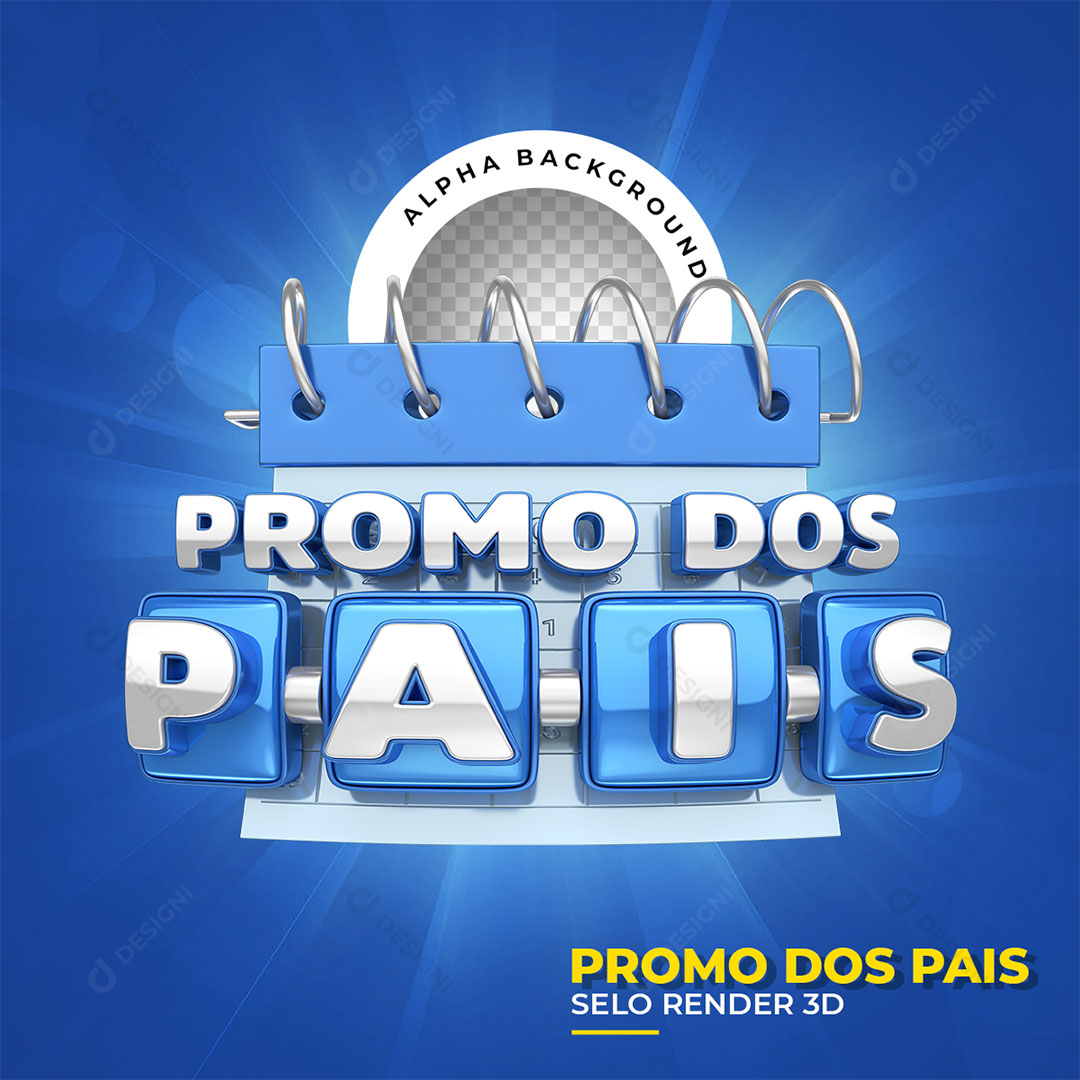 Promo dos Pais Selo 3D PNG Transparente Sem Fundo