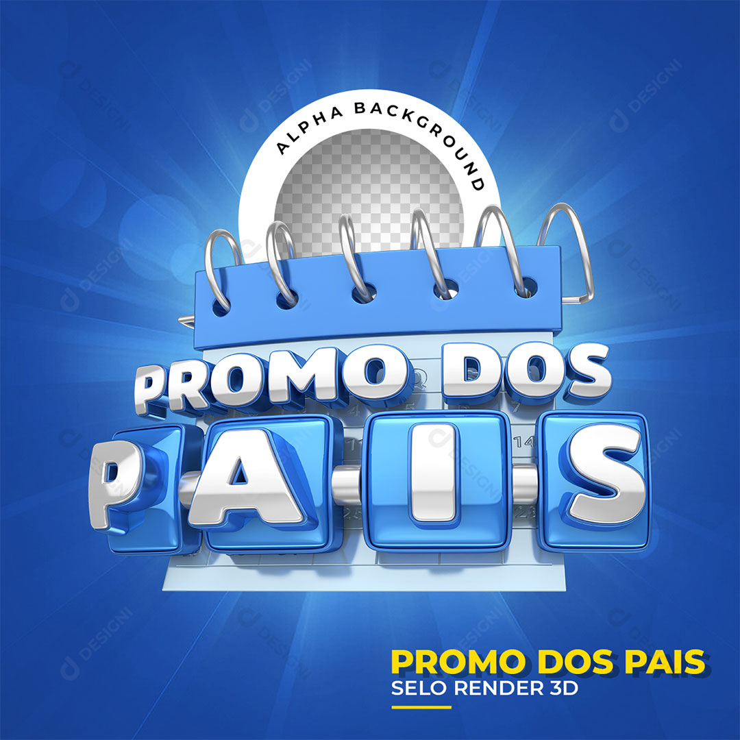 Promo dos Pais Selo 3D PNG Transparente Sem Fundo