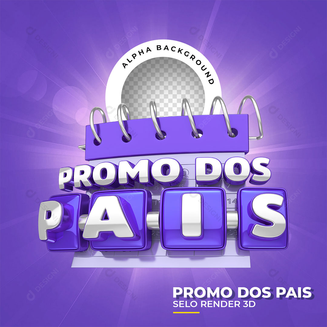 Promo dos Pais Selo 3D PNG Transparente Sem Fundo