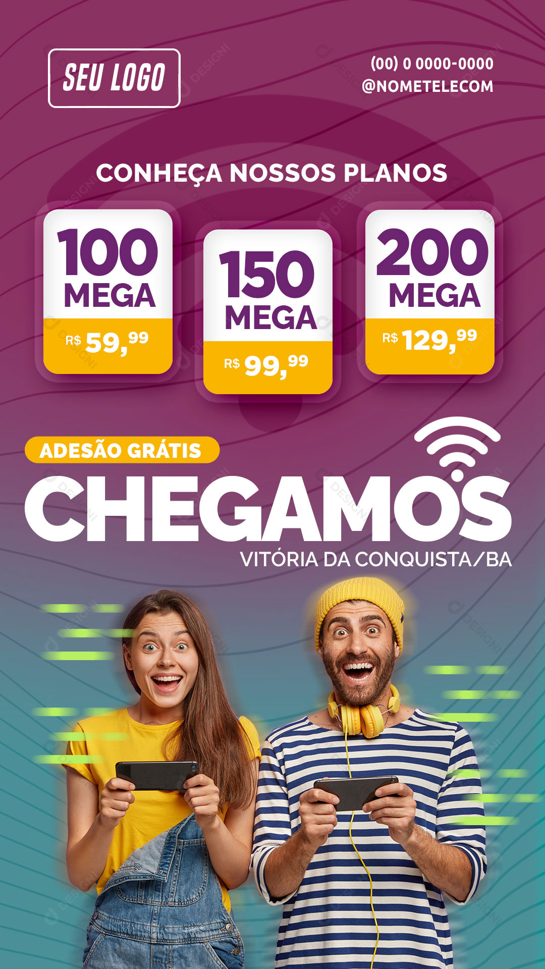 Story Internet Chegamos em Sua Cidade Social Media PSD Editável