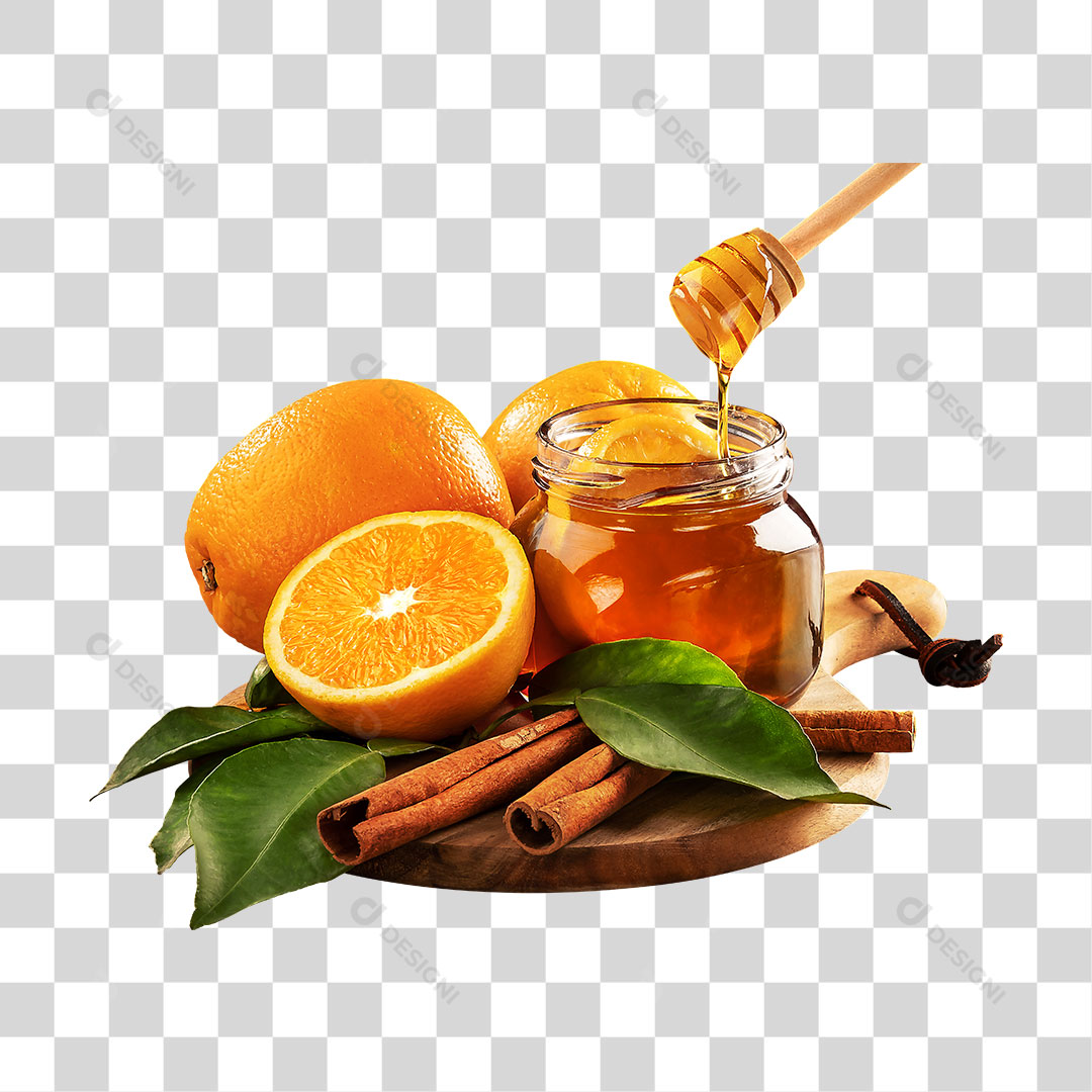 Mel com Laranja e Canela PNG Transparente Sem Fundo