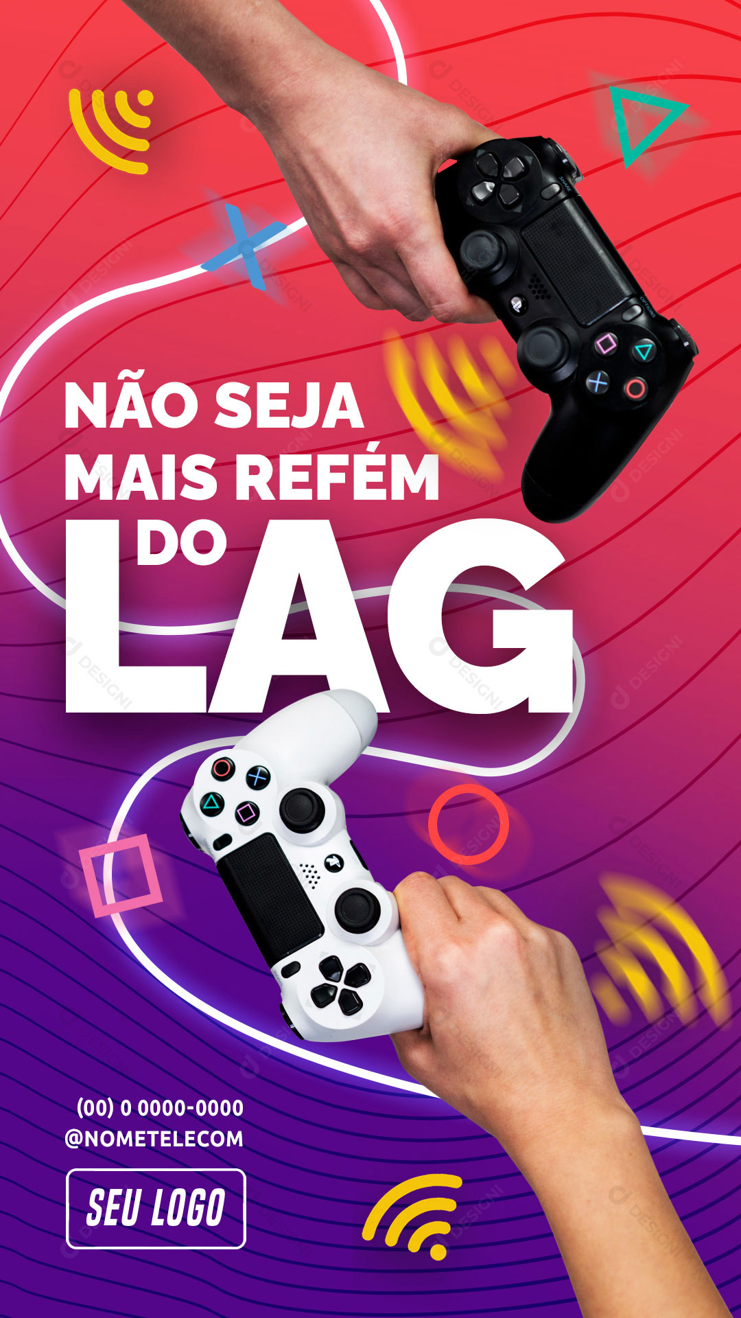 Story Internet Não Seja Mais Refém do Lag Social Media PSD Editável