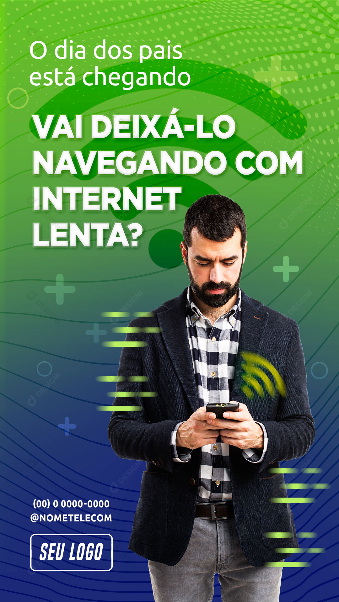 Story Dia dos Pais Chegando Vai Deixá-lo Navegando Com Internet Lenta Social Media PSD Editável