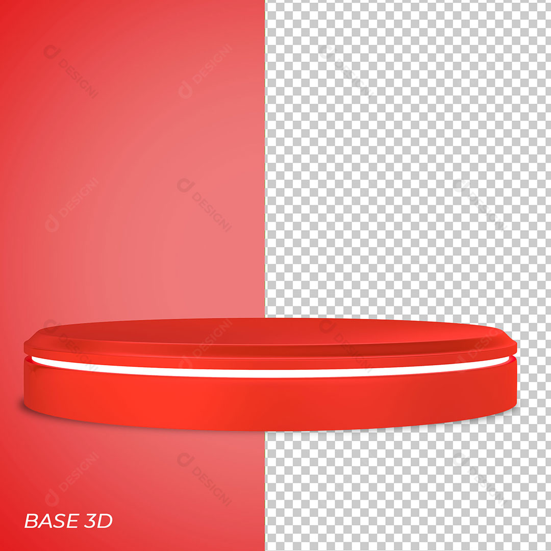 Base 3D Elemento Para Composição PNG Transparente Sem Fundo