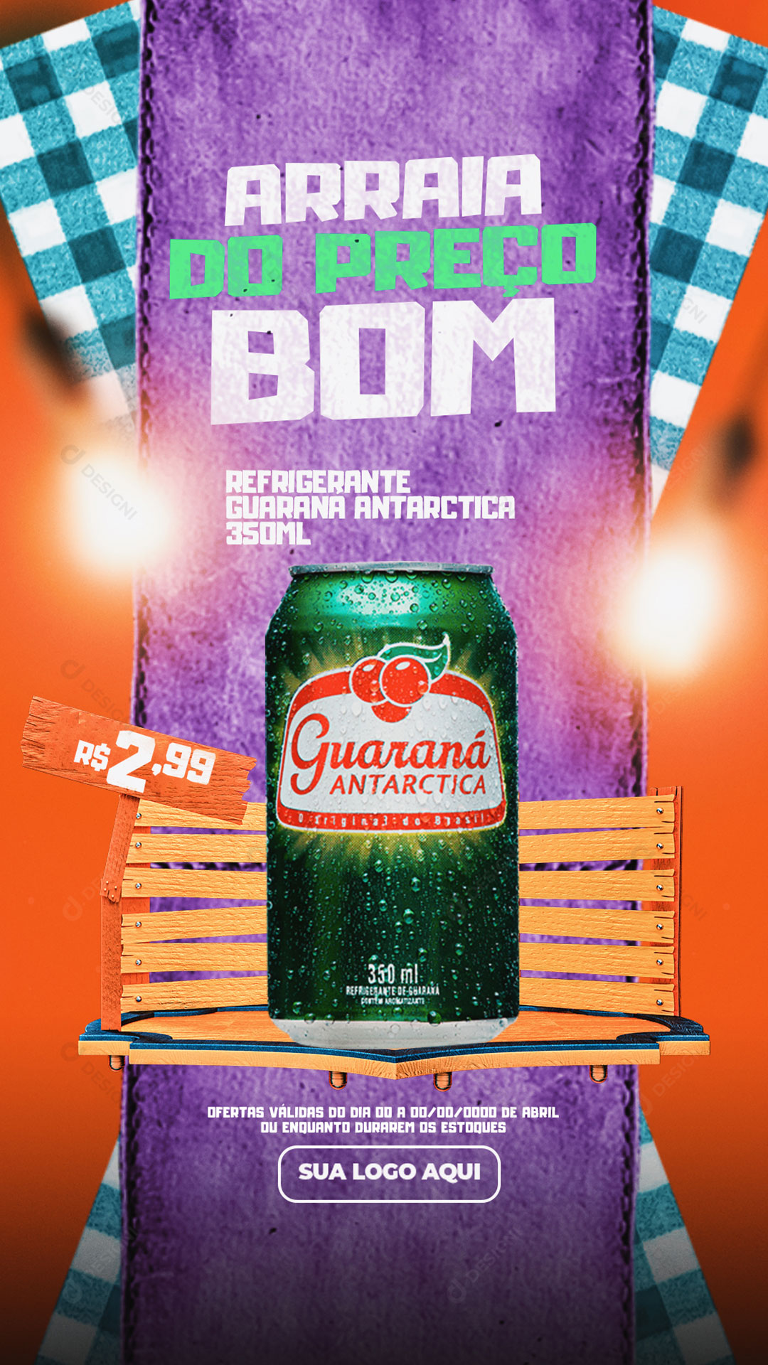 Story Supermercado Arraia do Preço Bom Refrigerante Social Media PSD Editável