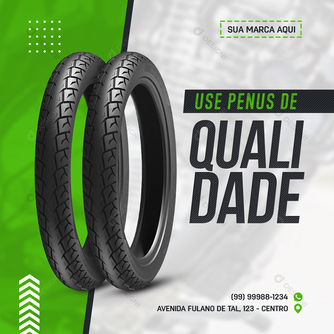 Moto Peças Penus Social Media PSD Editável