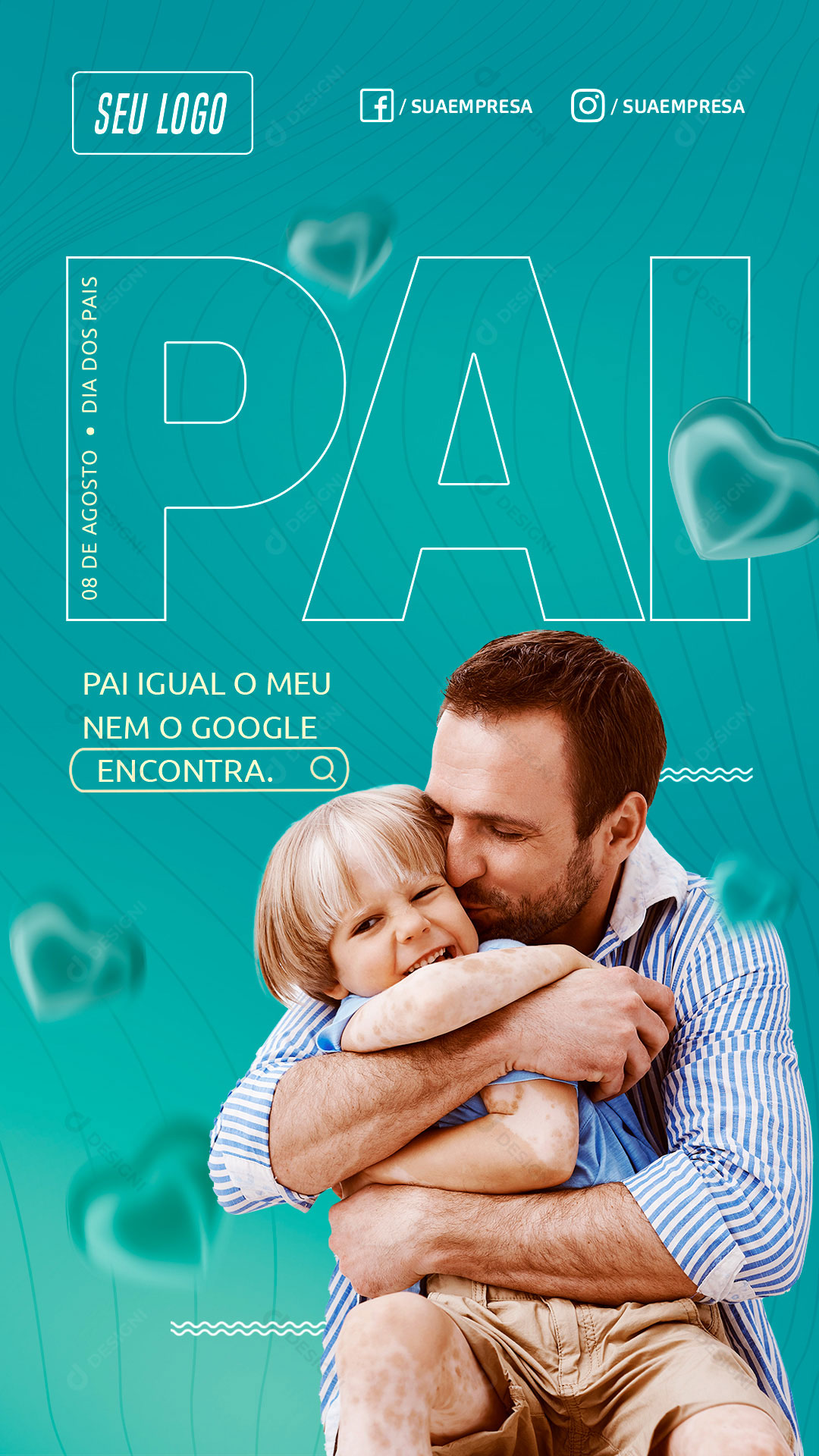 Story Pai Igual o Meu Nem o Google Encontra Social Media PSD Editável