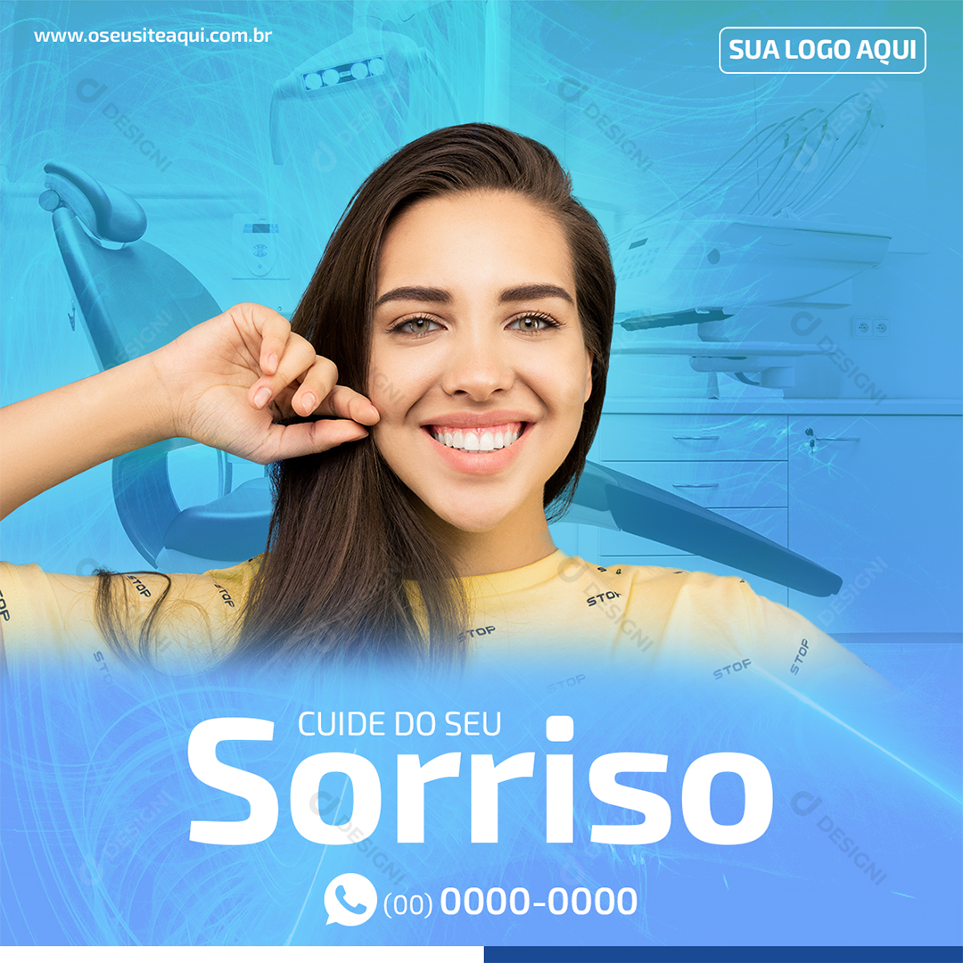 Dentista Odonto Sorriso Social Media PSD Editável