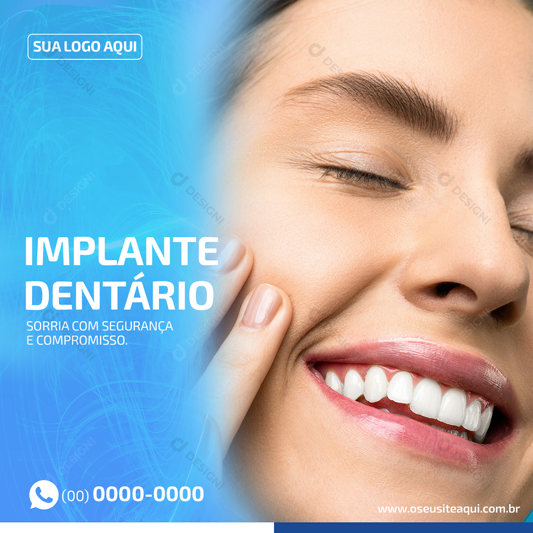Dentista Odonto Implante Dentário Social Media PSD Editável
