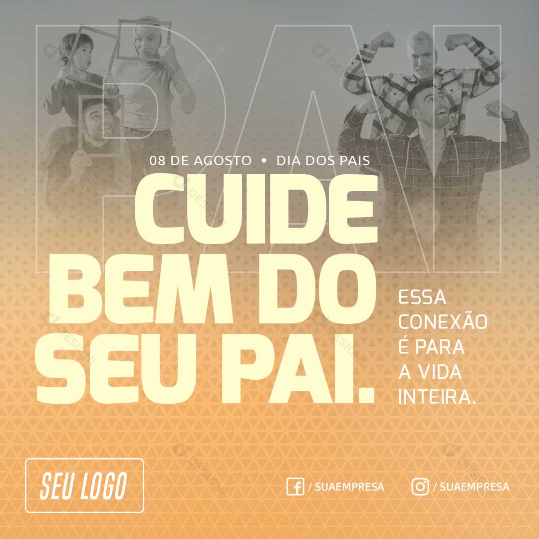 Cuide Bem do Seu Pai Social Media PSD Editável