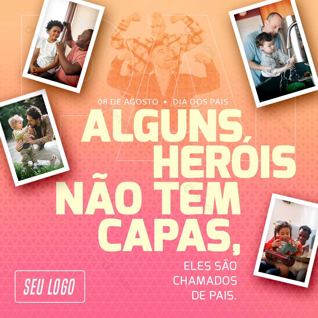 Alguns Heróis Não Usa Capa Social Media PSD Editável