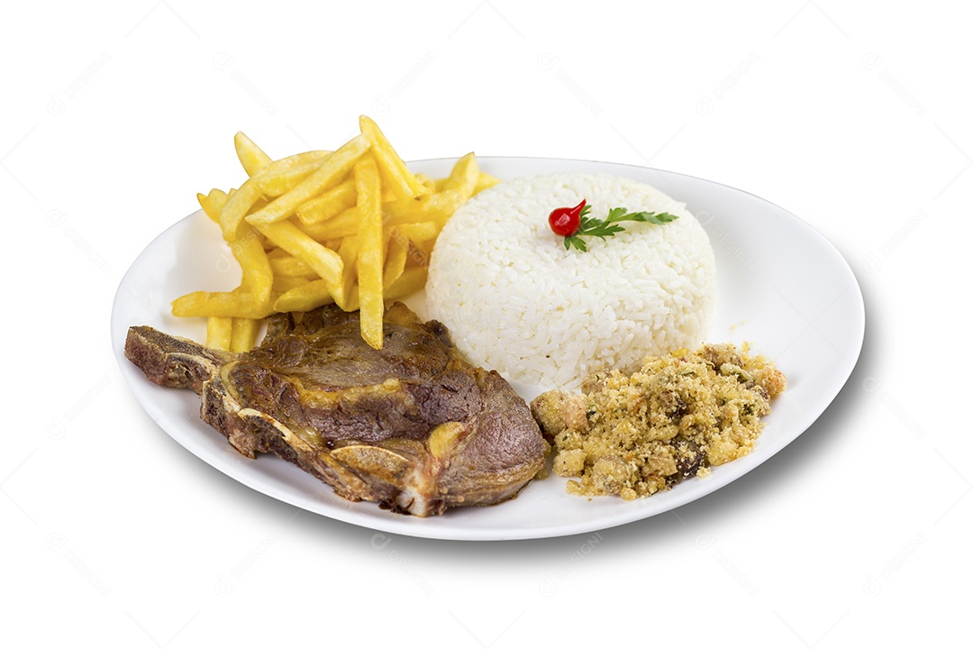 Costela, Arroz, Feijão, Batata e Farofas Com Acompanhamentos