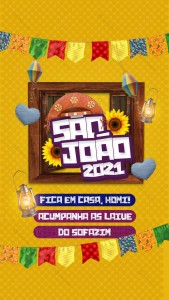 São João 2021 Fica em Casa Social Media PSD Editável