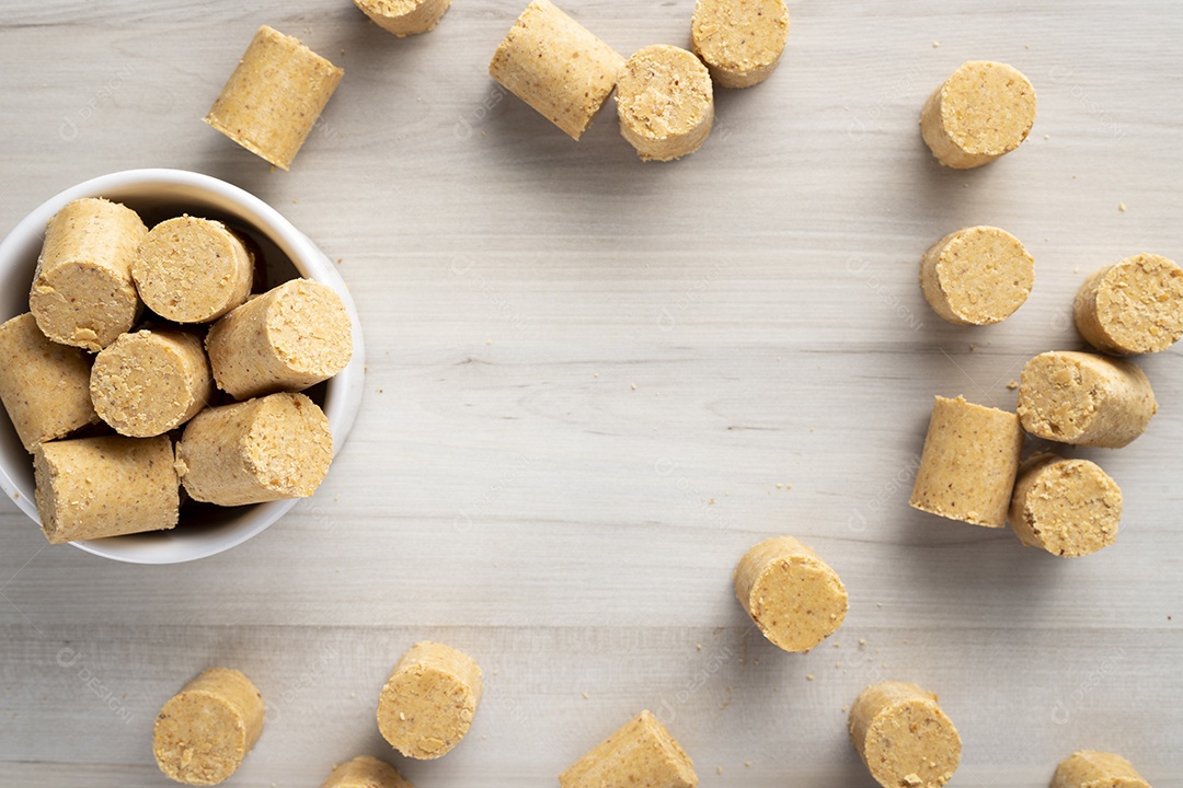 Paçocas na Tigela e Paçocas Espalhas Vistas de Cima