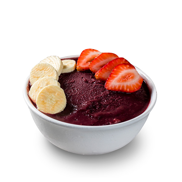 Açaí No Pote Com Morangos E Bananas