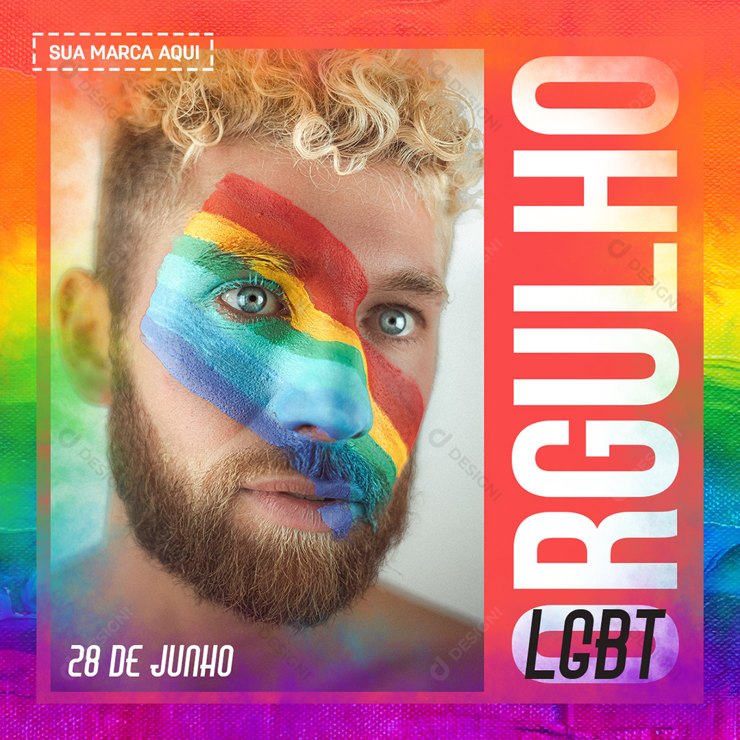 Dia Internacional do Orgulho LGBT Social Media PSD Editável