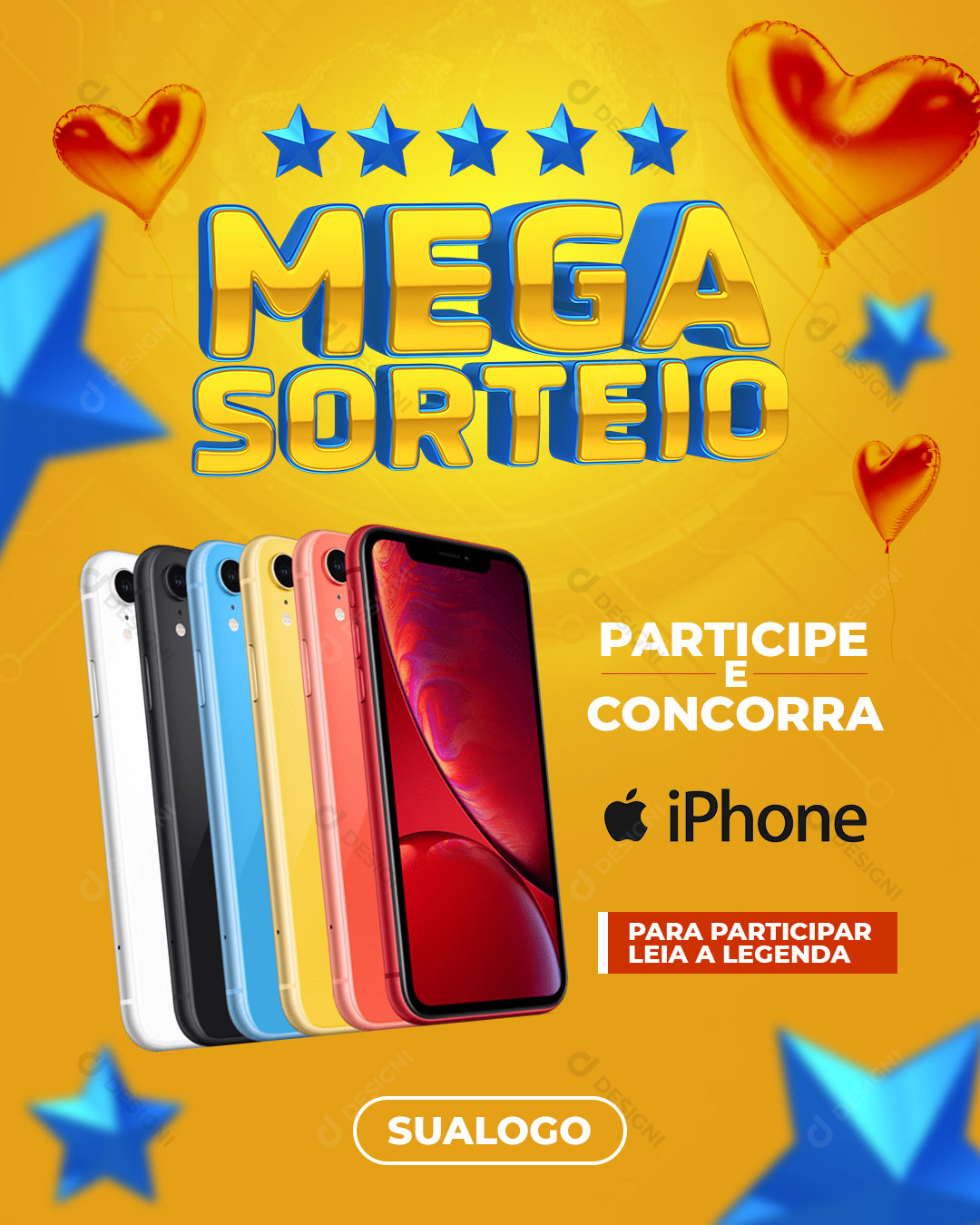 Mega Sorteio Participe e Concorra Social Media PSD Editável