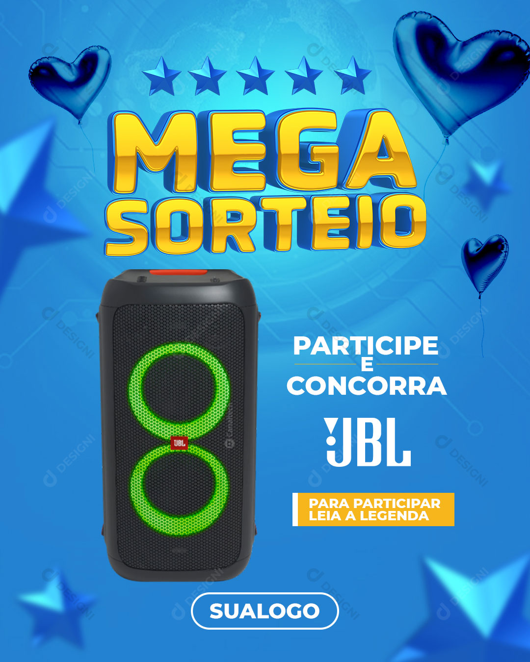 Mega Sorteio Participe e Concorra Social Media PSD Editável