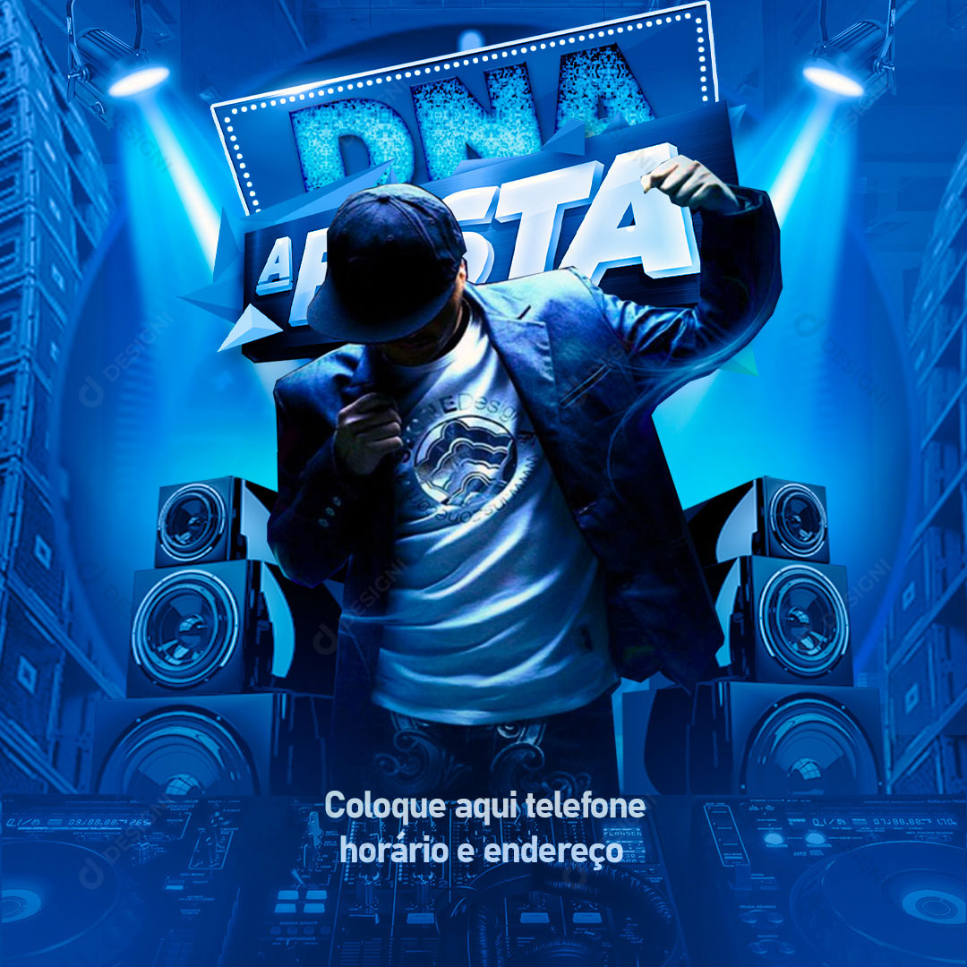 Flyer Evento DNA a Festa Social Media PSD Editável