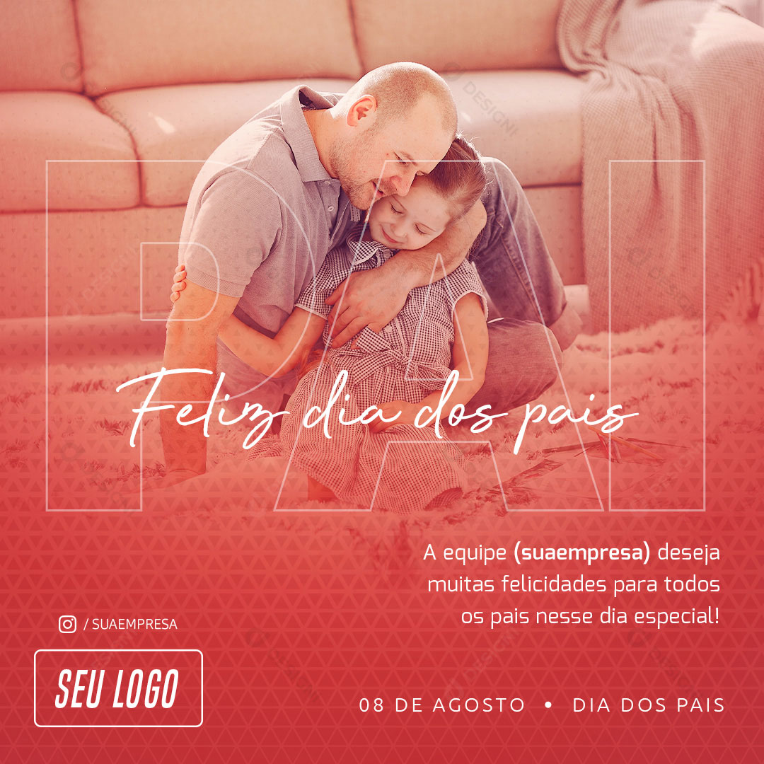 Feliz Dia dos Pais Social Media PSD Editável