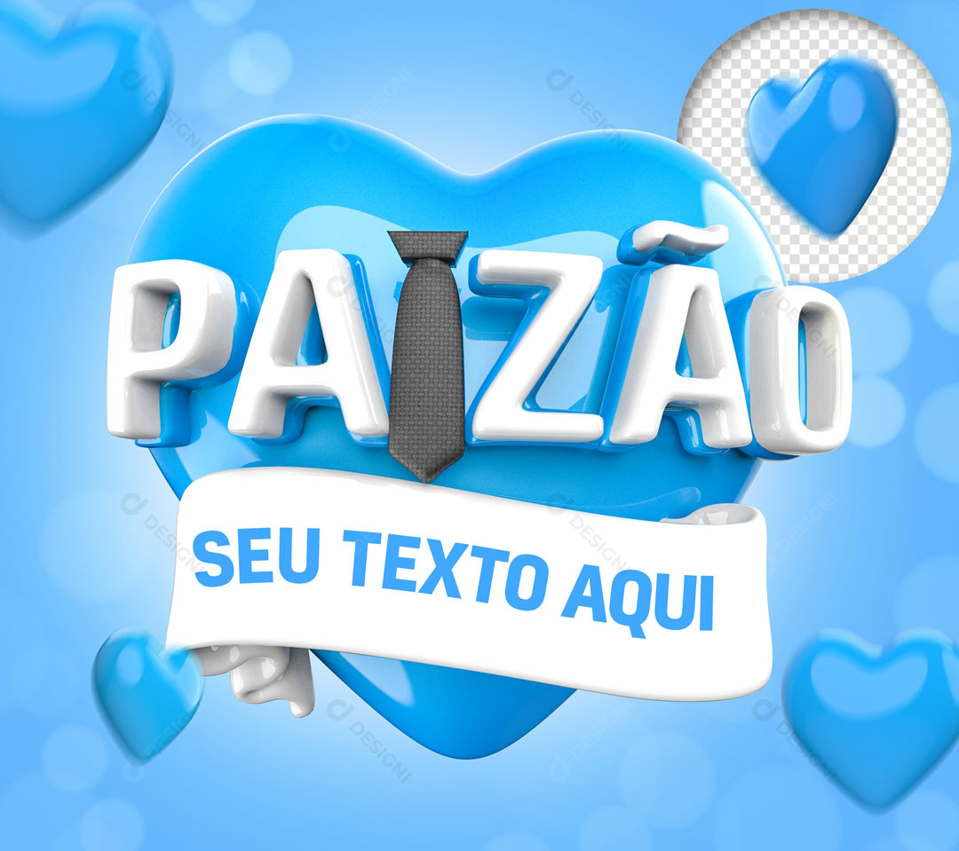 Paizão Selo 3D Texto Editável PSD + PNG Transparente