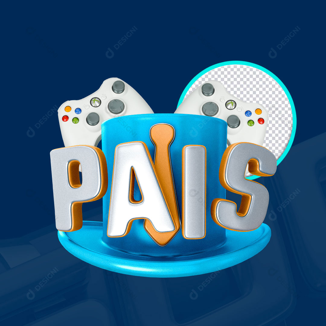 Pais Selo 3D Elemento Para Composição PNG Transparente Sem Fundo