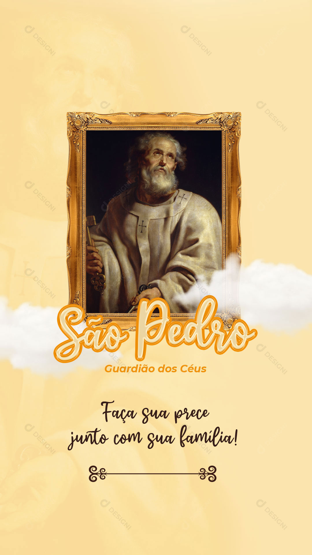 Story São Pedro Faça Sua Preçe Social Media PSD Editável