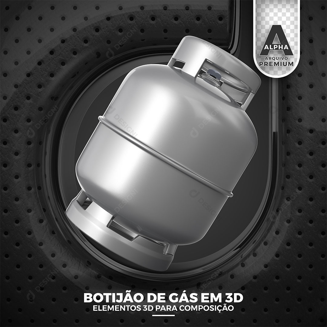Botijões de Gás Elemento 3D Para Composição PSD + PNG Transparente