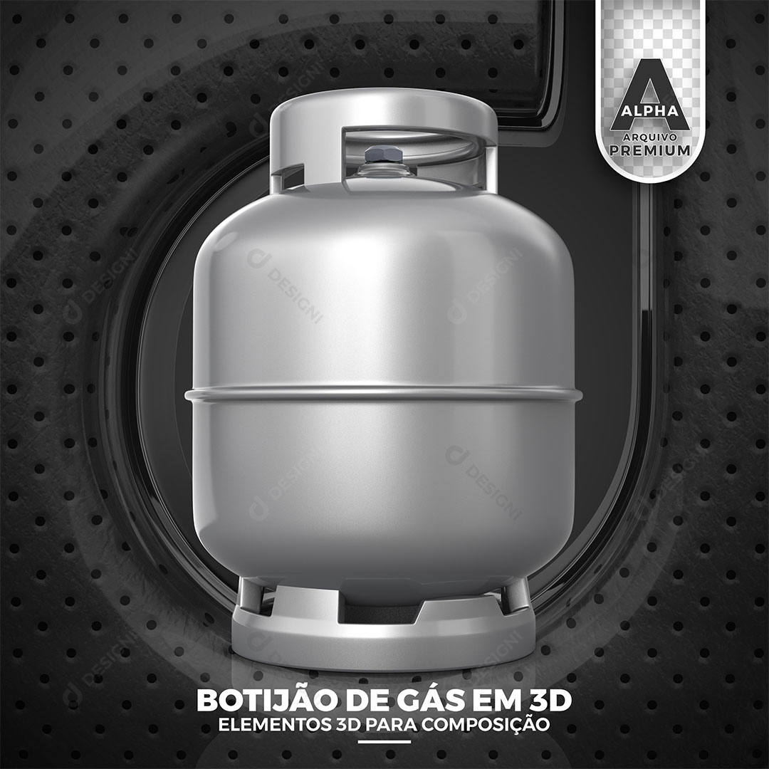 Botijões de Gás Elemento 3D Para Composição PSD + PNG Transparente