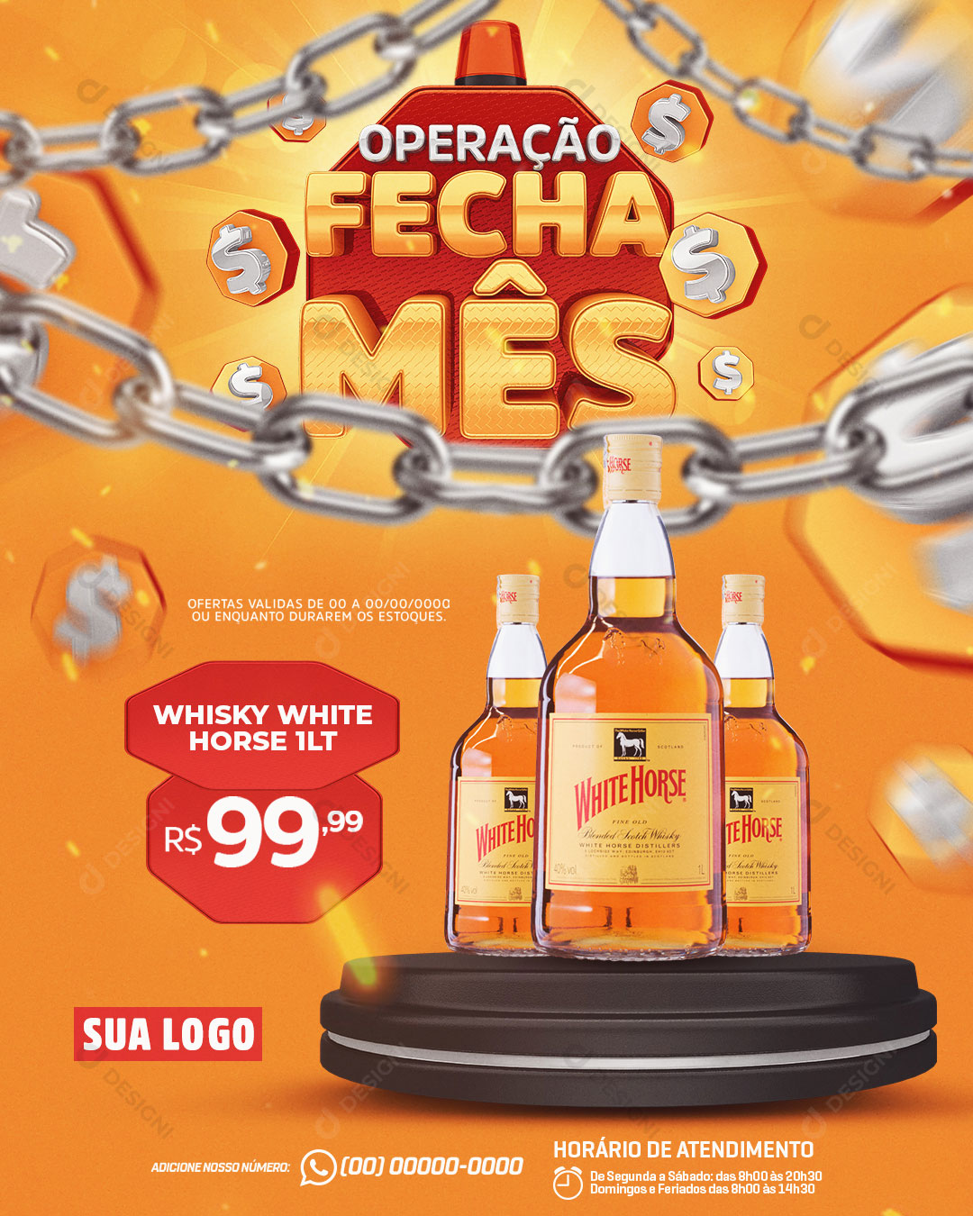 Operação Fecha Mês Bebida Social Media PSD Editável