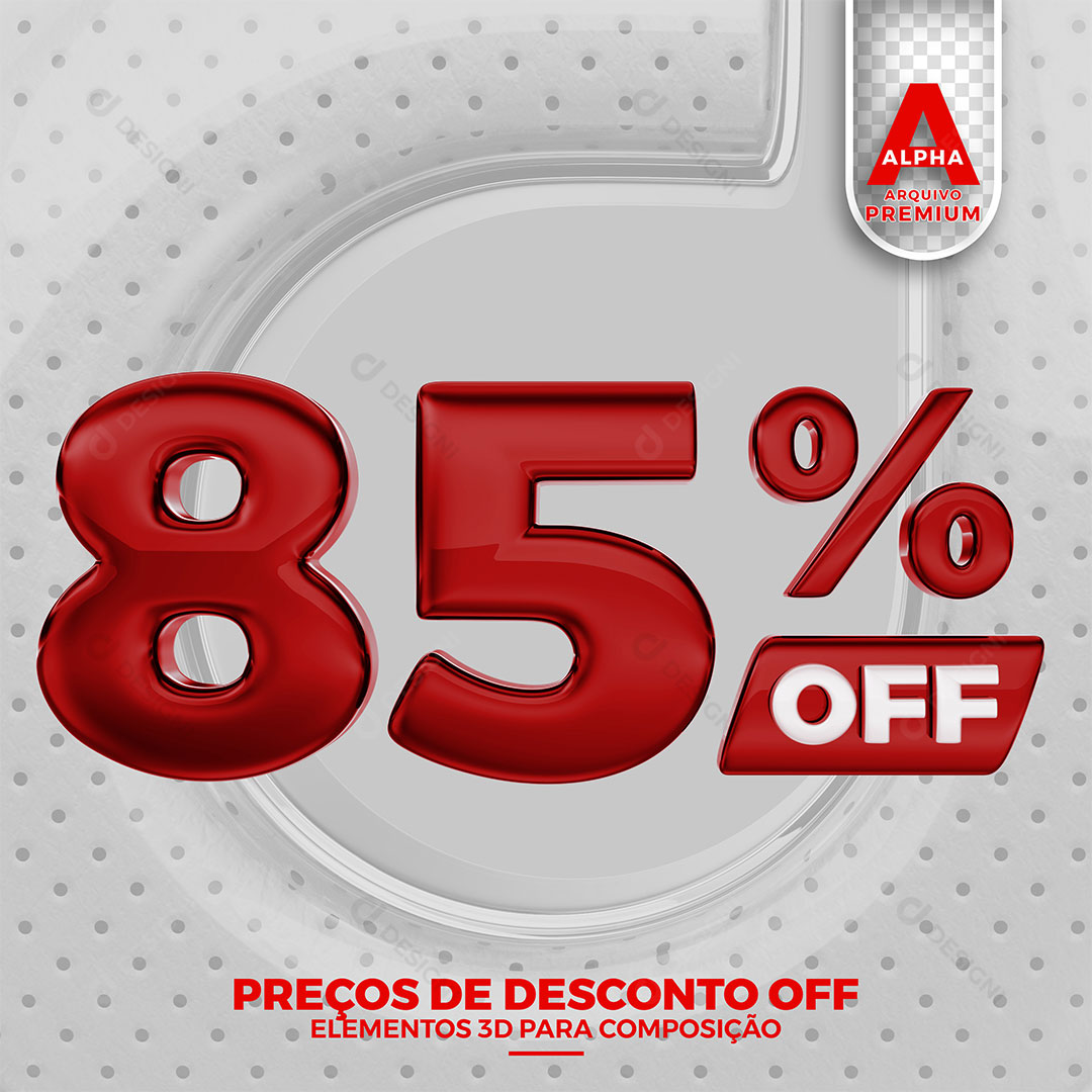 85% Off Texto 3D Para Composição PNG Transparente