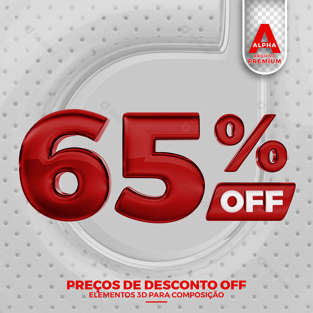 65% Off Texto 3D Para Composição PNG Transparente