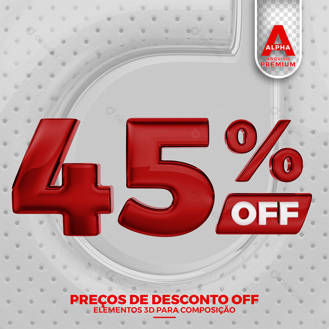 45% Off 3D Text For Composition Transparent PNG