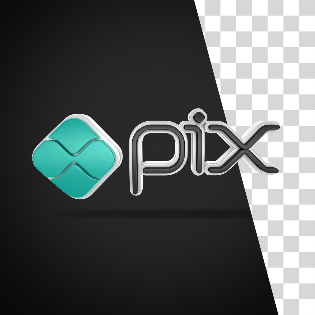 Pix Logo 3D PNG Transparente Sem Fundo