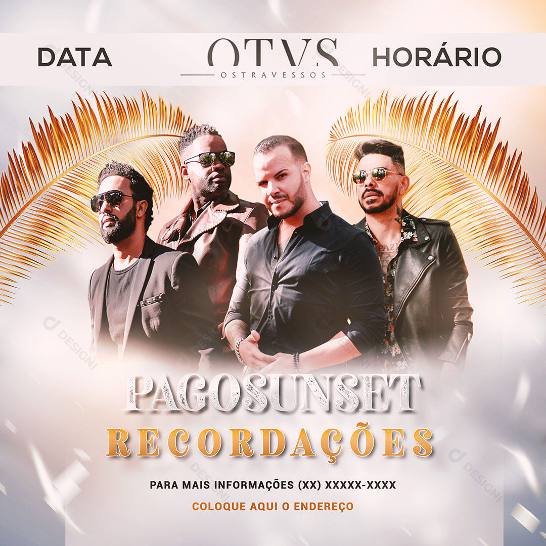 Flyer Cantores Pagosunset Social Media PSD Editável