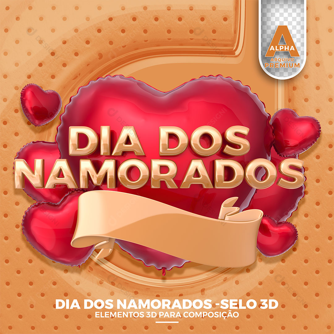 Dia dos Pais Selo 3D PNG Transparente Sem Fundo