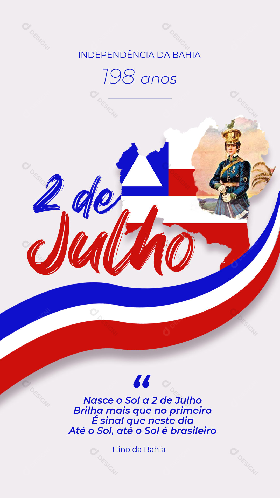 Story 2 de Julho  Independência da Bahia Social Media PSD Editável