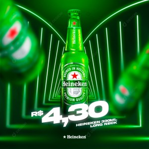 Distribuidora Cerveja Heineken Social Media PSD Editável