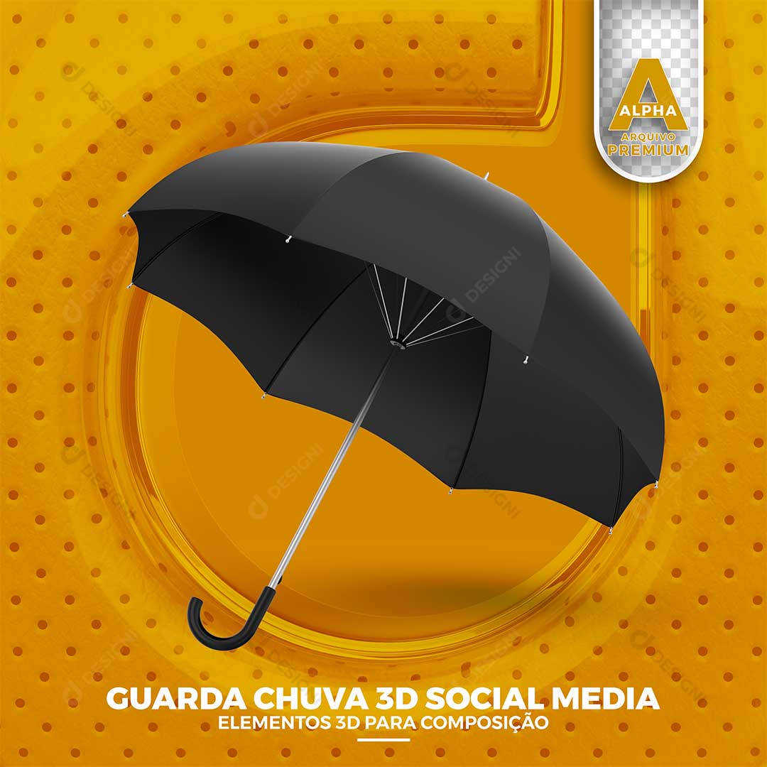 Guarda Chuva Elemento 3D PNG Transparente